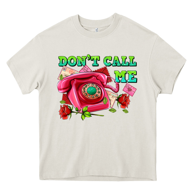 Dont Call Me With Pink Phone And Letters Heavy Core Tee by AdoDesignShop | Teevron