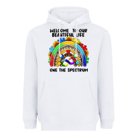 White Autism rainbow Heavyweight Hoodie - FaDigitalArtStudio