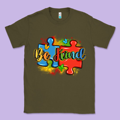 Be Kind Autism Classic Tee Designed By Lillyallendesigns