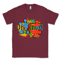 Burgundy be kind autism Classic Tee - LillyAllenDesigns