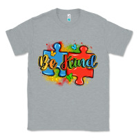 Heather Grey be kind autism Classic Tee - LillyAllenDesigns