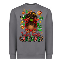 Storm santas favorite caregiver afro messy bun Heavyweight Sweatshirt - texasbilliewilder