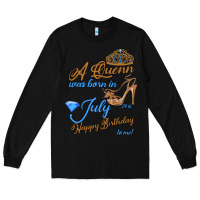 Black A Queen Was Born In July 24th Happy Birthday Long Sleeve Tee - Bettercallsaul