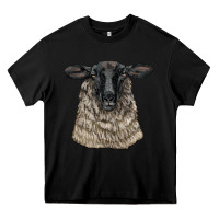 Black Suffolk Sheep Head Heavy Core Tee - LillyAllenDesigns