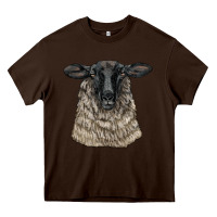 Chocolate Brown Suffolk Sheep Head Heavy Core Tee - LillyAllenDesigns