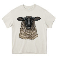 Cream Suffolk Sheep Head Heavy Core Tee - LillyAllenDesigns