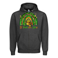 Charcoal Heather St. Patrick's Day rainbow Zipper Hoodie - HowdyJamesFarm