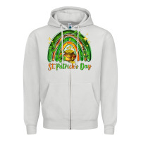 Dove Grey St. Patrick's Day rainbow Zipper Hoodie - HowdyJamesFarm