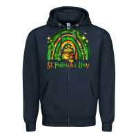 Navy St. Patrick's Day rainbow Zipper Hoodie - HowdyJamesFarm
