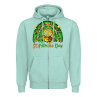 Seafoam St. Patrick's Day rainbow Zipper Hoodie - HowdyJamesFarm