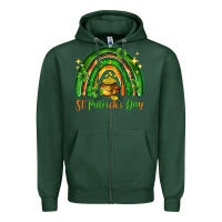 Sports Green St. Patrick's Day rainbow Zipper Hoodie - HowdyJamesFarm