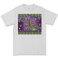 Dove Grey mardi gras fleur de lis Premium Tee - MaliasSmallBusiness