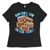 Black raised on jesus music Ladies Tee - MaliasSmallBusiness
