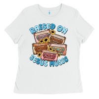 White raised on jesus music Ladies Tee - MaliasSmallBusiness