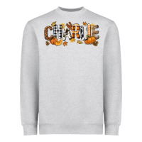 Heather Grey Personalized Fall Autumn Heavyweight Sweatshirt - NancyCooperArtShop