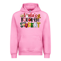 Fuchsia Pink santa's favorite student christmas Urban Hoodie - LillyAllenDesigns