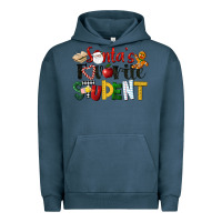 Pigment Midnight Navy santa's favorite student christmas Urban Hoodie - LillyAllenDesigns