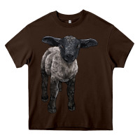 Chocolate Brown suffolk baby sheep Heavy Core Tee - LillyAllenDesigns