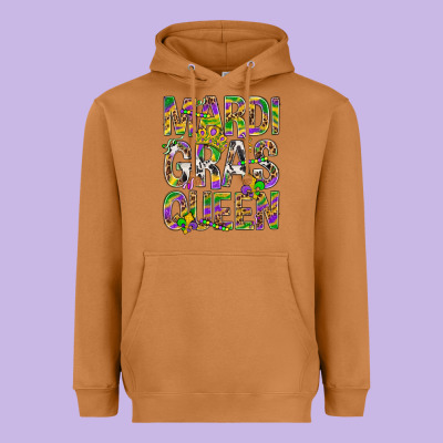 Mardi Gras Queen Heavyweight Hoodie Designed By Bundleandbundleshop