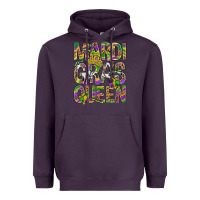 Plum Mardi Gras Queen Heavyweight Hoodie - BundleAndBundleShop