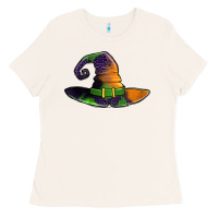 Bone Purple leopard witch hat Ladies Tee - Jasminsmagicworld