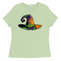 Matcha Purple leopard witch hat Ladies Tee - Jasminsmagicworld