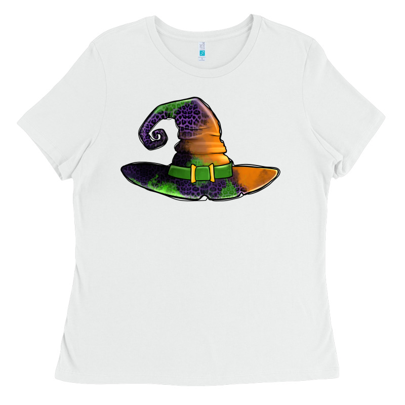 Purple Leopard Witch Hat Ladies Tee by Jasminsmagicworld | Teevron