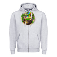 Heather Grey shamrock farm Zipper Hoodie - CowGirlArtShop