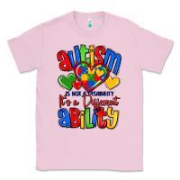Bubblegum Pink autism is not a disability it's a different abilit Classic Tee - LillyAllenDesigns