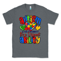 Charcoal Heather autism is not a disability it's a different abilit Classic Tee - LillyAllenDesigns