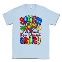 Dusty Blue autism is not a disability it's a different abilit Classic Tee - LillyAllenDesigns