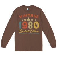 Chestnut Vintage 1980 Clothes 40 Years Old Retro 40th Birthday Long Sleeve Tee - Bettercallsaul
