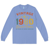 Colony Blue Vintage 1980 Clothes 40 Years Old Retro 40th Birthday Long Sleeve Tee - Bettercallsaul