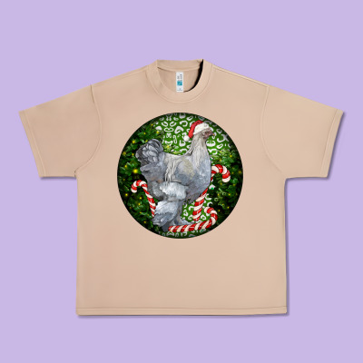 Brahma Chicken Christmas Urban Heavy Tee Designed By Lillyallendesigns