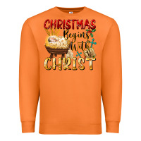 Carrot christmas begins with christ Premium Sweatshirt - FaDigitalArtStudio