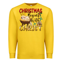 Lemon christmas begins with christ Premium Sweatshirt - FaDigitalArtStudio
