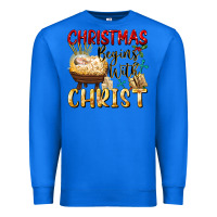 True Royal christmas begins with christ Premium Sweatshirt - FaDigitalArtStudio