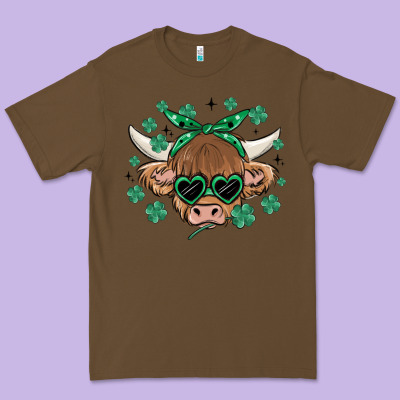 St Patrick's Day Cow Premium Tee Designed By Maliassmallbusiness