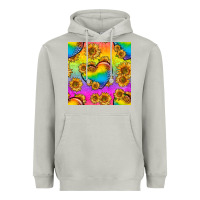 Moon Dust Pride lgbtq leopard hearts and sunflowers seamless Heavyweight Hoodie - BundleAndBundleShop