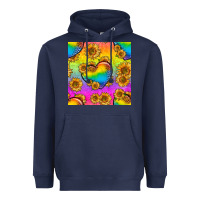 Navy Pride lgbtq leopard hearts and sunflowers seamless Heavyweight Hoodie - BundleAndBundleShop