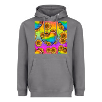 Storm Pride lgbtq leopard hearts and sunflowers seamless Heavyweight Hoodie - BundleAndBundleShop