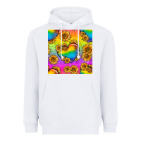 White Pride lgbtq leopard hearts and sunflowers seamless Heavyweight Hoodie - BundleAndBundleShop