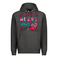 Charcoal Heather you make my heart sing Premium Hoodie - OliviaCreatesArt