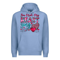 Colony Blue you make my heart sing Premium Hoodie - OliviaCreatesArt