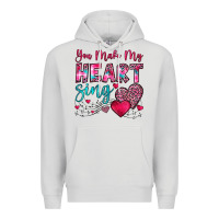 Dove Grey you make my heart sing Premium Hoodie - OliviaCreatesArt