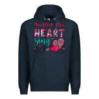 Navy you make my heart sing Premium Hoodie - OliviaCreatesArt