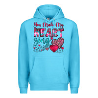 Ocean Blue you make my heart sing Premium Hoodie - OliviaCreatesArt