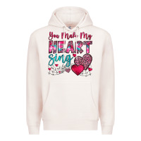 Pale Pink you make my heart sing Premium Hoodie - OliviaCreatesArt