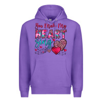Purple you make my heart sing Premium Hoodie - OliviaCreatesArt