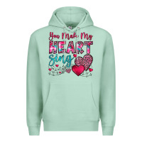 Seafoam you make my heart sing Premium Hoodie - OliviaCreatesArt